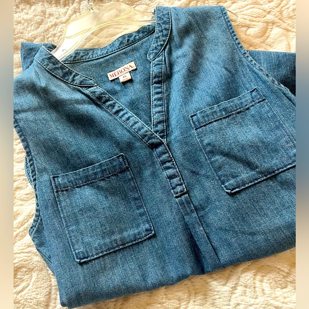 Merona XS  hi-low denim dress